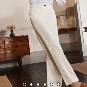 Boden Alexia ecru corduroys